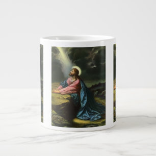 Vintage Jesus Christ Praying, Garden of Gethsemane Large Coffee Mug