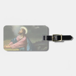 Vintage Jesus Christ Praying, Garden of Gethsemane Luggage Tag
