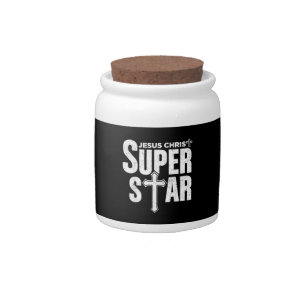 Vintage Jesus Christian Design Jesus Christ Super  Candy Jar