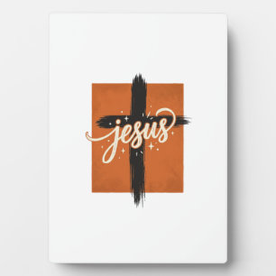 Vintage Jesus Cross Christian Shirt Design_1 Plaque