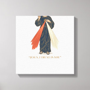 Vintage Jesus I Trust in You Religious Vector Desi Canvas Print