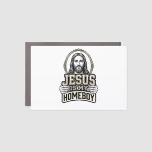 Vintage Jesus Is My Homeboy Engraved Vector Design Car Magnet