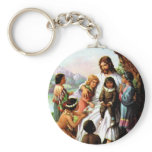 Vintage Jesus Loves Keychain