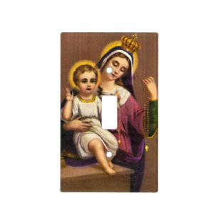 Vintage Jesus & Mary Light Switch Cover
