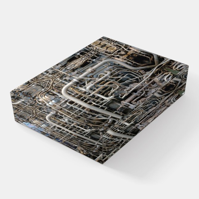 Vintage Jet Engine Insides Paperweight (Angled)