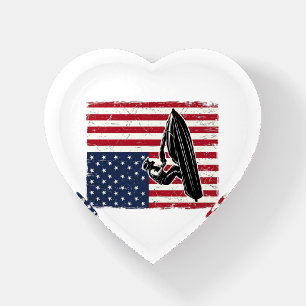 Vintage Jet Ski American Flag Vector Shirt Design_ Paperweight
