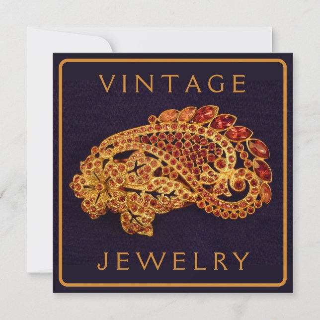VINTAGE JEWELRY flat card  (Front)