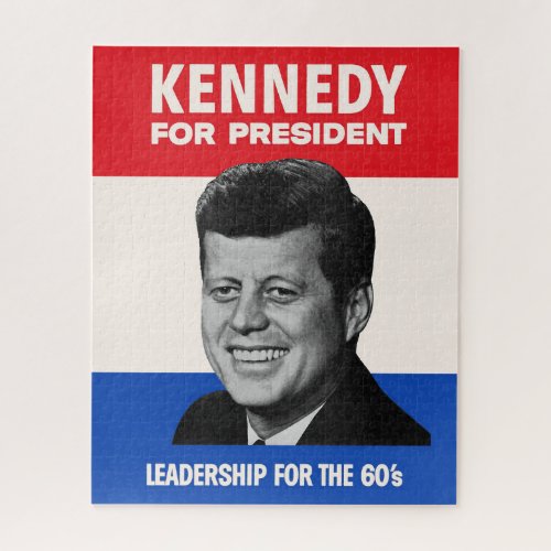 Vintage JFK Kennedy for President 1960 Campaign Ji Jigsaw Puzzle