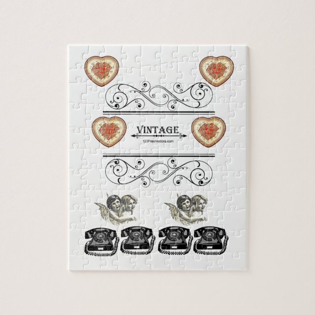 Vintage Jigsaw Puzzle (Vertical)