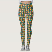 Colorful Jigsaw Leggings Mid Waisted Pants with Color Jig Saw Puzzle  Pattern Print