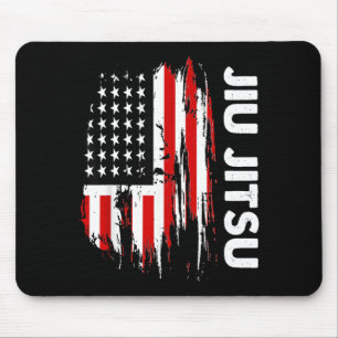 vintage Jiu Jitsu American Flag Brazillian Jiu Mouse Pad