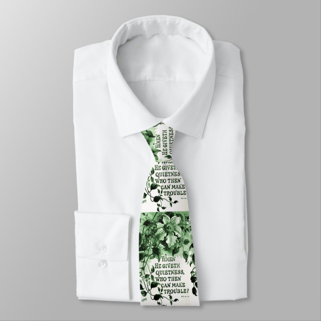 Vintage Job Bible Verse Tie (Tied)