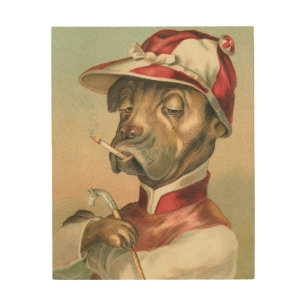 Vintage Jockey Dog Print