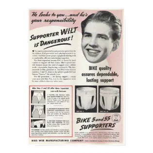 Vintage Jockstrap Ad Poster Vintage Jockstrap Ad Poster