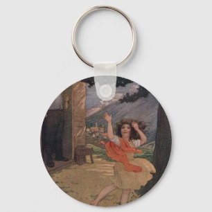 Vintage Johanna Spyri Heidi of the Swiss Alps Keychain