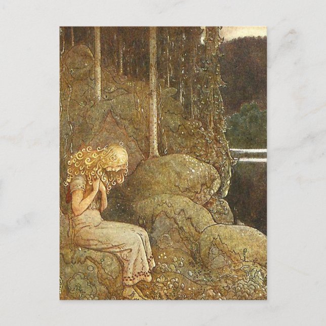 Vintage John Bauer Fantasy / Fairy Tale Art Postcard (Front)
