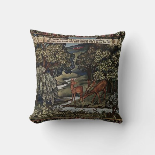 Vintage John Dearle The Brook for William Morris Throw Pillow