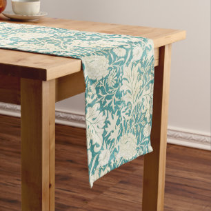 Vintage John Henry Dearle Aqua Floral Pattern Long Table Runner