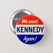 Vintage John Kennedy for President Again Button (Front & Back)