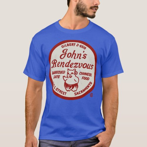 Vintage Johns Rendezvous BarBQ Sacramento CA T_Shirt