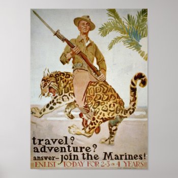 Vintage Join The Marines Poster by YoreVintageCorner at Zazzle