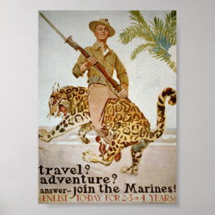 Vintage Join the Marines Poster
