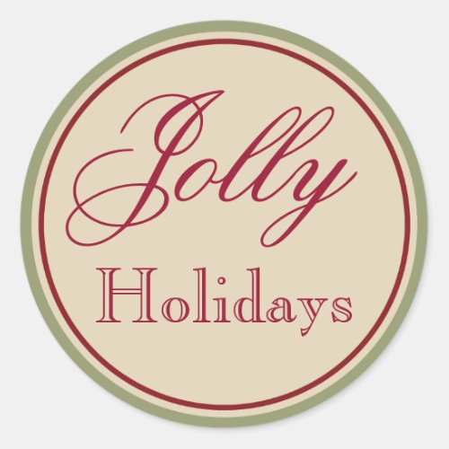 Vintage Jolly Holiday Stickers