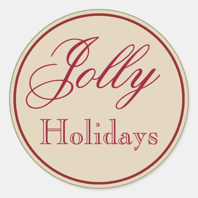 Vintage Jolly Holiday Stickers (Front)