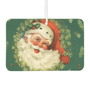 Vintage Jolly Santa Car Air Freshener