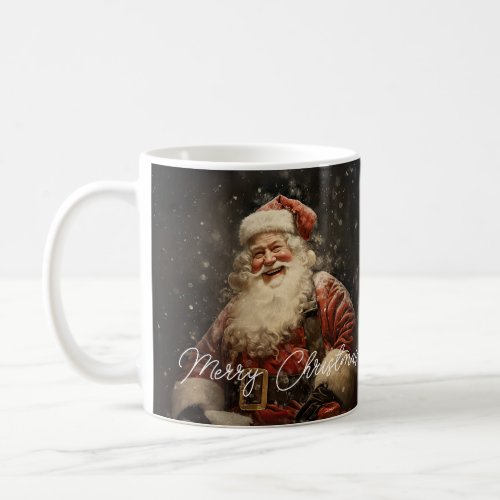 Vintage Jolly Santa Claus Christmas Holiday Coffee Mug