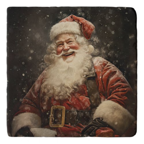 Vintage Jolly Santa Claus Christmas Holiday Trivet