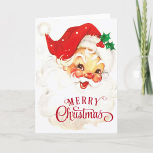Vintage Jolly Santa Claus Christmas Magic Custom Holiday Card