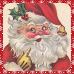 Vintage Jolly Santa Claus Cute Christmas  Square Sticker<br><div class="desc">Vintage Santa Claus Set of 20 Envelope Square Sticker</div>