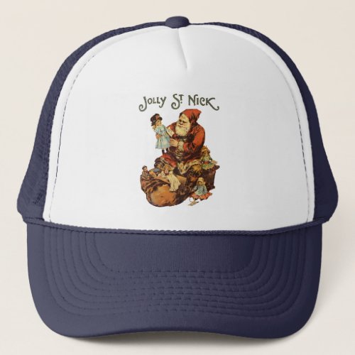 Vintage Jolly St Nick Trucker Hat
