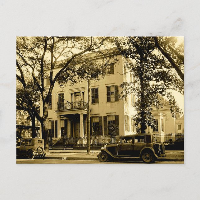 Vintage Jonathan Emanuel Mansion, Mobile Alabama Postcard (Front)