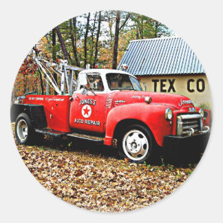 Vintage Jones Tow Truck Classic Round Sticker