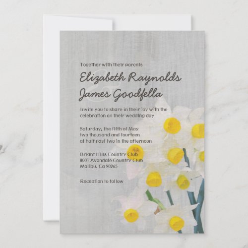 Vintage Jonquil Wedding Invitations
