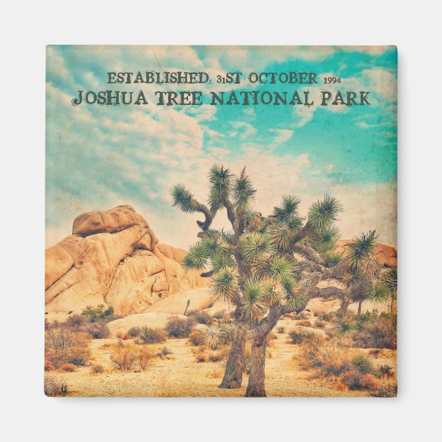 Vintage Joshua Tree Fridge Magnet (Front)