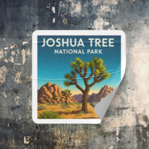 Vintage Joshua Tree National Park Square Sticker
