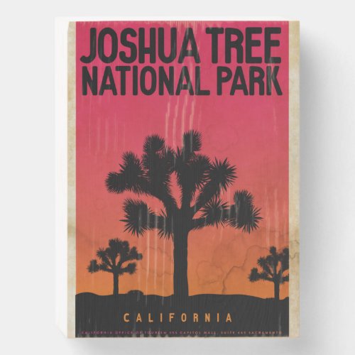 Vintage Joshua Tree Sunet Wooden Box
