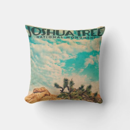 Vintage Joshua Tree Throw Pillow