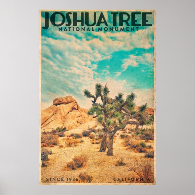 Vintage Joshua Tree Travel Poster (Front)