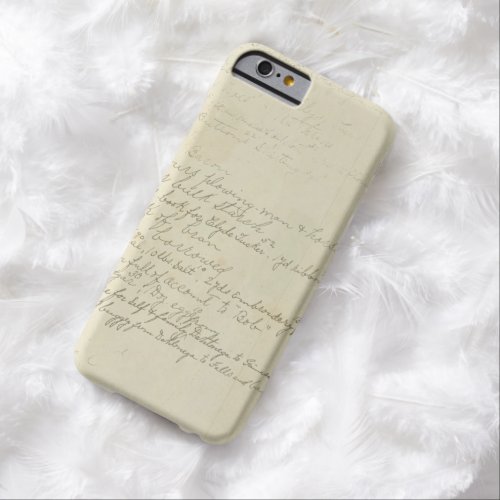 Vintage Journal Handwriting Barely There iPhone 6 Case