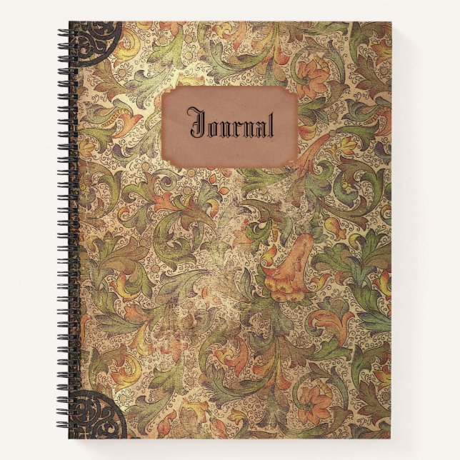 Vintage Journal Spiral Notebook (Front)