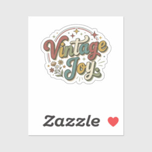 Vintage Joy – Retro-Inspired Graphic T-Shirt Sticker