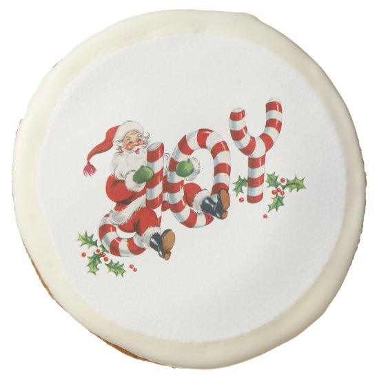 Vintage Joy Santa Sugar Cookie