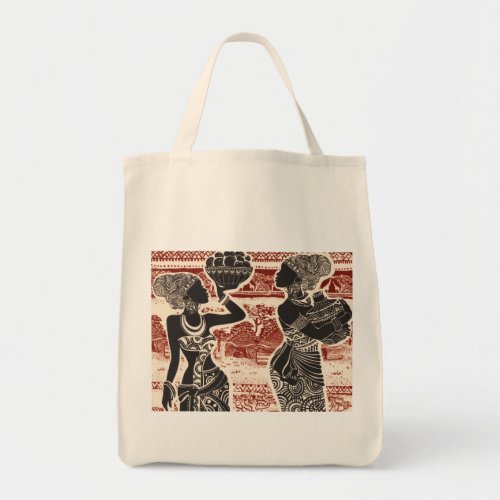 Vintage Joy Tribal African Women Village Tote Bag