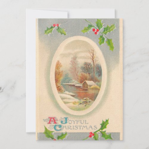 Vintage Joyful Christmas Invitation