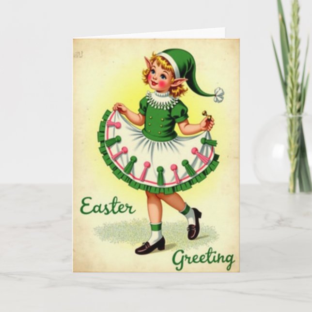 Vintage Joyful Spring Card (Front)