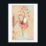 Vintage Juggling Circus Frog Postcard<br><div class="desc">This is a reproduction of a vintage advertising postcard showing a frog wearing a tutu while walking a tightrope and juggling both balls and knives. For some reason this image was used to advertise sewing machines,  specifically Wheeler & Wilson's High-Arm New Number Nine.</div>
